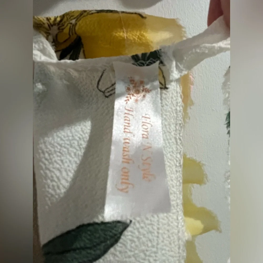 Yellow Lemon Print Bow Front Baby/Toddler Top